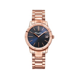 Thomas Sabo Reloj Analógico Rosa con Esfera Azul