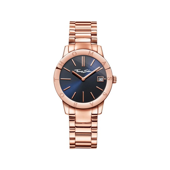 Thomas Sabo Reloj Analógico Rosa con Esfera Azul Thomas Sabo Reloj Analógico Rosa con Esfera Azul
