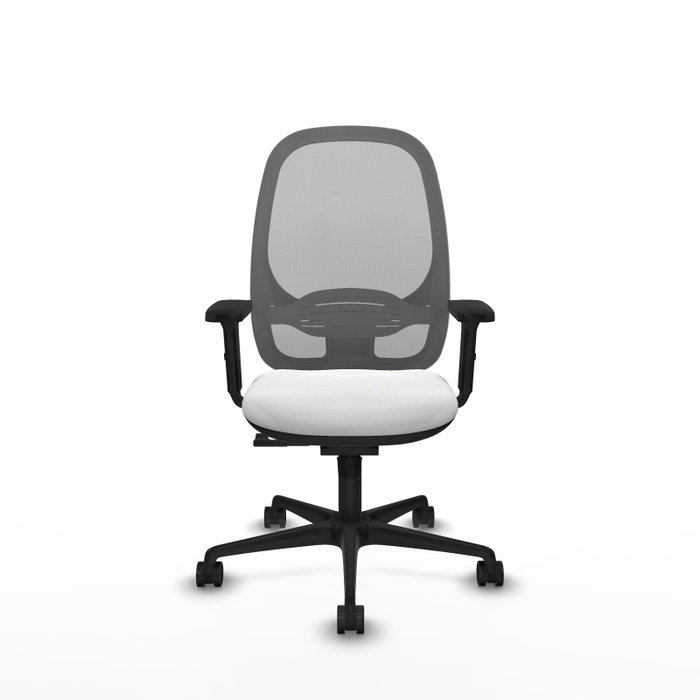 PIQUERAS Y CRESPO Silla de oficina Cilanco con mecanismo Sincro, Tela Blanca y Malla Gris PIQUERAS Y CRESPO Silla de oficina Cilanco con mecanismo Sincro, Tela Blanca y Malla Gris