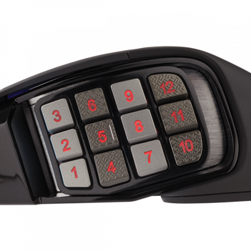 Corsair Ratón Gaming Scimitar RGB Elite CH-9304211-EU, Óptico 18000 DPI, USB Tipo A, Mano Derecha, Negro