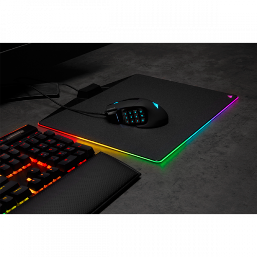 Corsair Ratón Gaming Scimitar RGB Elite CH-9304211-EU, Óptico 18000 DPI, USB Tipo A, Mano Derecha, Negro
