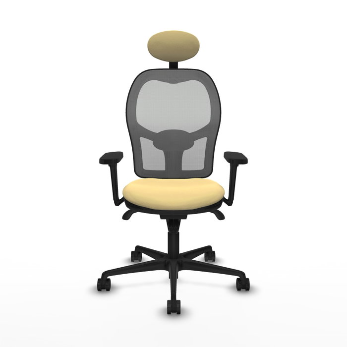 PIQUERAS Y CRESPO Silla de oficina Jorquera con mecanismo Sincro, Crema y Gris PIQUERAS Y CRESPO Silla de oficina Jorquera con mecanismo Sincro, Crema y Gris