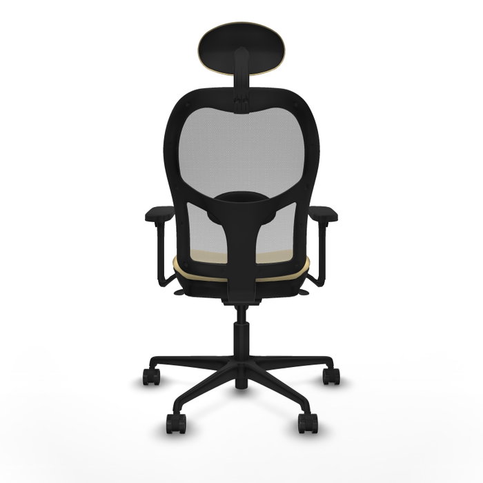 PIQUERAS Y CRESPO Silla de oficina Jorquera con mecanismo Sincro, Crema y Gris PIQUERAS Y CRESPO Silla de oficina Jorquera con mecanismo Sincro, Crema y Gris