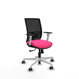 PIQUERAS Y CRESPO Silla de oficina Yunquera Sincro Rosa y Negro