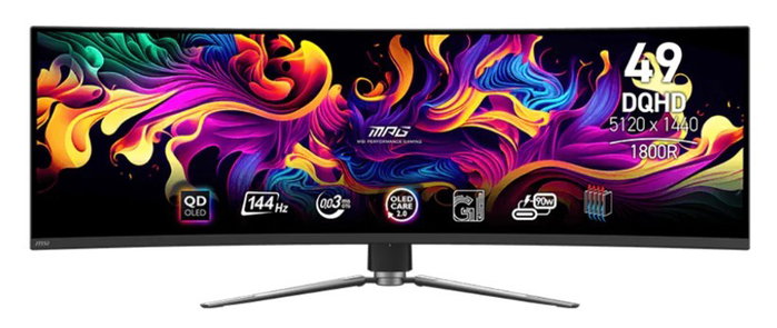 MSI MPG 491CQP QD-OLED Monitor 49 pulgadas 5120 x 1440 144Hz Negro MSI MPG 491CQP QD-OLED Monitor 49 pulgadas 5120 x 1440 144Hz Negro