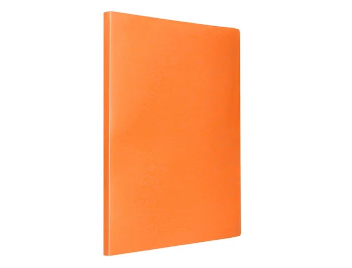 Liderpapel Carpeta Escaparate 80 Fundas Polipropileno DIN A4 Naranja Fluor Opaco