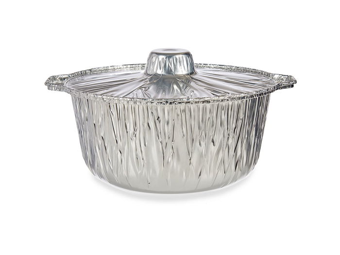 Kinvara Set 2 Ollas Aluminio Tapa Mediana Plata 26x12x29 cm (Set de 12)