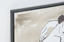 DKD Home Decor Set de 4 Cuadros de Lienzo Enmarcados Mujer 50x70 cm Beige y Negro
