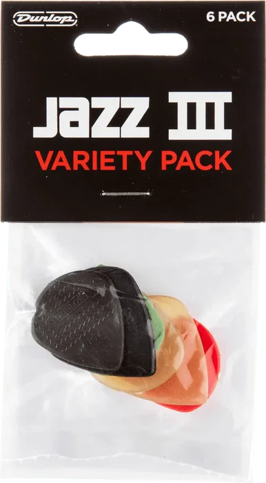 DUNLOP Jazz Pack De 6 Unidades - Púas para Guitarra Eléctrica y Acústica DUNLOP Jazz Pack De 6 Unidades - Púas para Guitarra Eléctrica y Acústica