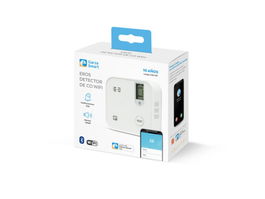 Garza 401705C Detector de Seguridad Inteligente CO Smart WiFi Blanco con Pantalla LCD