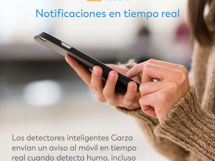 Garza 401705C Detector de Seguridad Inteligente CO Smart WiFi Blanco con Pantalla LCD