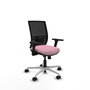 PIQUERAS Y CRESPO Silla de oficina Yunquera con mecanismo Sincro/Traslack, Rosa y Negro