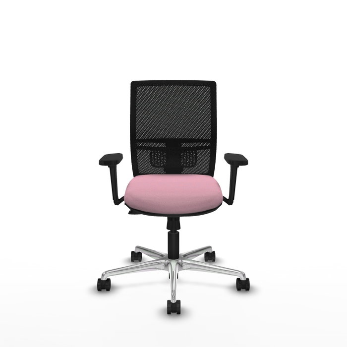 PIQUERAS Y CRESPO Silla de oficina Yunquera con mecanismo Sincro/Traslack, Rosa y Negro