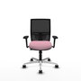 PIQUERAS Y CRESPO Silla de oficina Yunquera con mecanismo Sincro/Traslack, Rosa y Negro