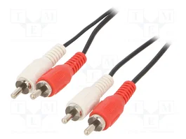 GEMBIRD Cable RCA x2 en ambos lados, 1,8m, negro