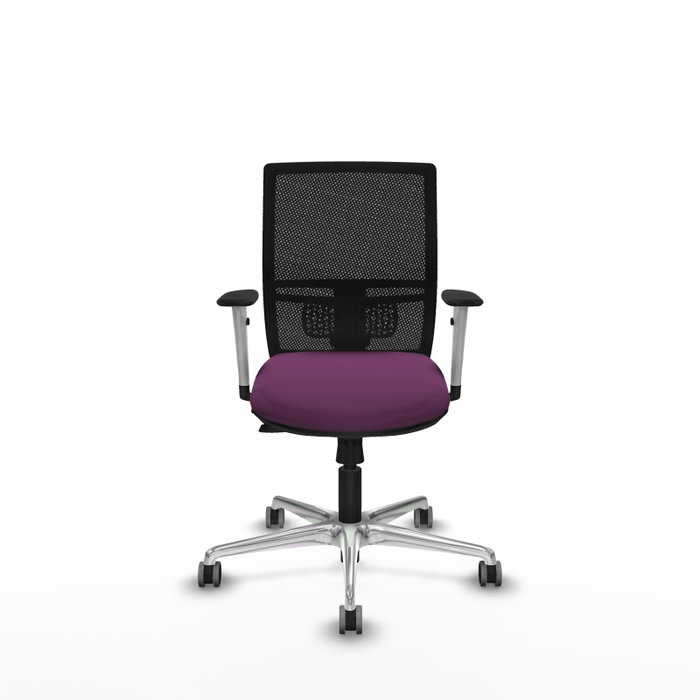 PIQUERAS Y CRESPO Silla de oficina Yunquera con mecanismo Sincro/Traslack, Morado y Negro