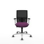 PIQUERAS Y CRESPO Silla de oficina Yunquera con mecanismo Sincro/Traslack, Morado y Negro