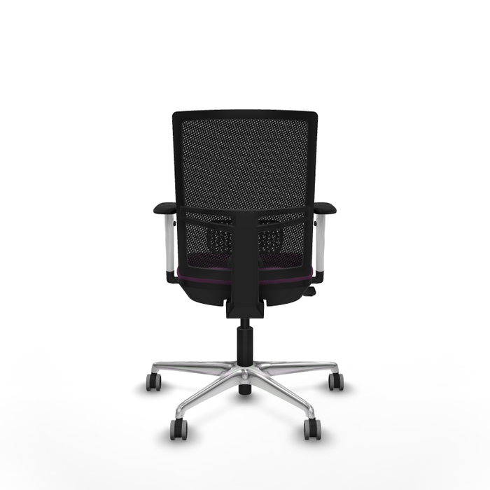 PIQUERAS Y CRESPO Silla de oficina Yunquera con mecanismo Sincro/Traslack, Morado y Negro