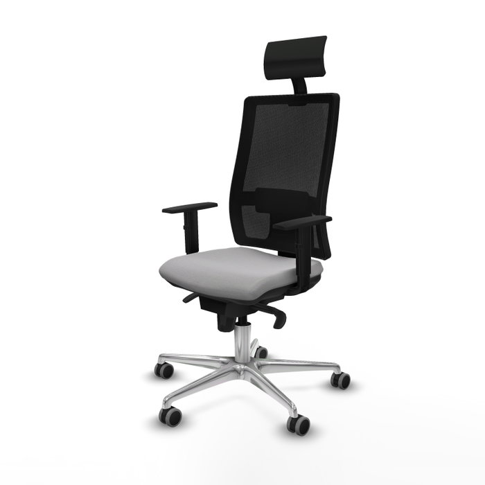 PIQUERAS Y CRESPO Silla de oficina Horna Gris claro y Negro con Mecanismo Sincro