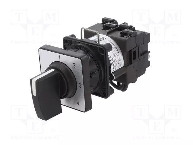 Schneider Electric Interruptor de Leva 12A 4 Posiciones Negro