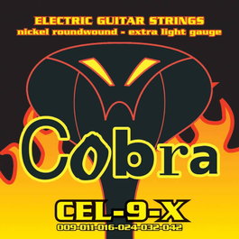 Juego de Cuerdas Cobra para Guitarra Eléctrica Níquel Roundwound Extra Light