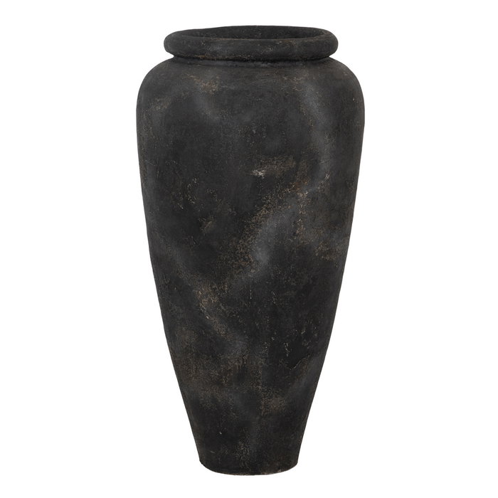 Jarrón Gris Fibra de Cemento Decoración 62 X 62 X 120 cm