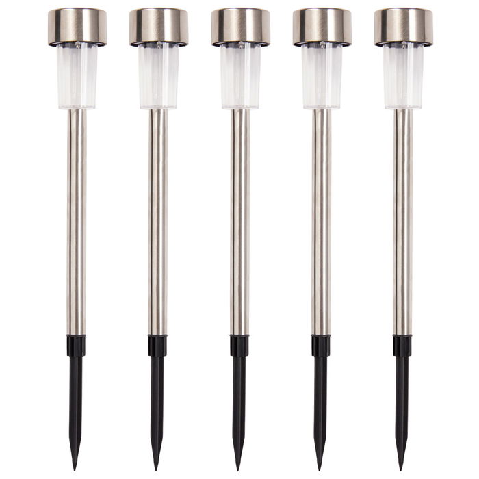Outfit Juego 5 Lámparas Solares LED 4,5 cm 36 cm IP44 Outfit Juego 5 Lámparas Solares LED 4,5 cm 36 cm IP44