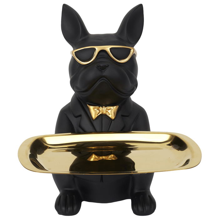 Home Deco Factory Vaciabolsillos Bulldog Negro Escultura Decorativa para Llaves y Monedas 18x18x22 cm Home Deco Factory Vaciabolsillos Bulldog Negro Escultura Decorativa para Llaves y Monedas 18x18x22 cm