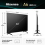 Smart TV Hisense 43A6Q 43" 4K Ultra HD LED HDR D-LED
