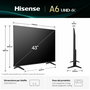 Smart TV Hisense 43A6Q 43" 4K Ultra HD LED HDR D-LED
