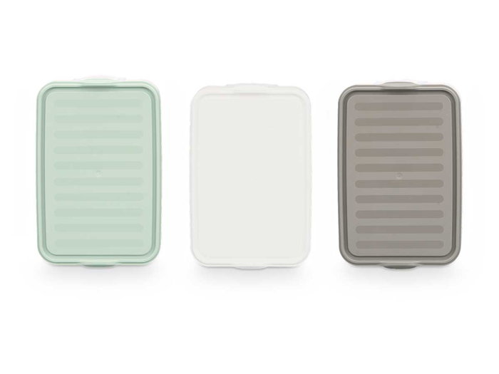 LEKNES Tupper Tapa 4 Niveles Surtidos Col 750ml Plástico (PP) 23x15.5x10.5 cm (Set de 12)