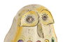 DKD Home Decor Figura de Lechuza en Metal Blanco