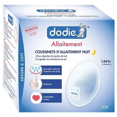 Dodie Almohadillas de Lactancia Night en Bolsa x30