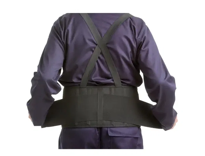 Safetop Faja lumbar elástica con velcro y tirantes XL