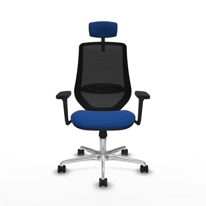 PIQUERAS Y CRESPO Silla de oficina Mardos con Mecanismo Sincro, Azul y Negro