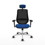 PIQUERAS Y CRESPO Silla de oficina Mardos con Mecanismo Sincro, Azul y Negro