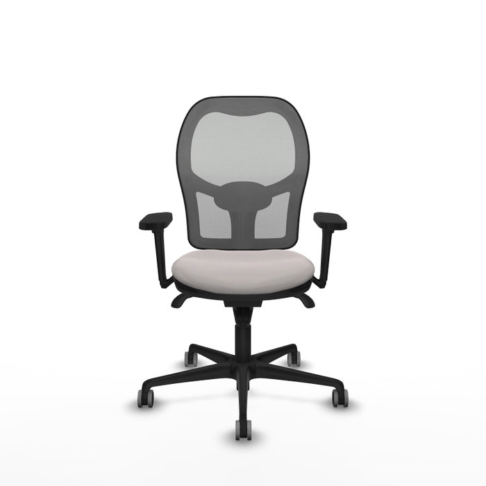 PIQUERAS Y CRESPO Silla de oficina Jorquera con mecanismo Sincro, Blanco y Gris PIQUERAS Y CRESPO Silla de oficina Jorquera con mecanismo Sincro, Blanco y Gris