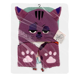 Forever Ninette Set Gorro y Guantes Original Aviador Carita de Gato Multicolor Sin Dedos