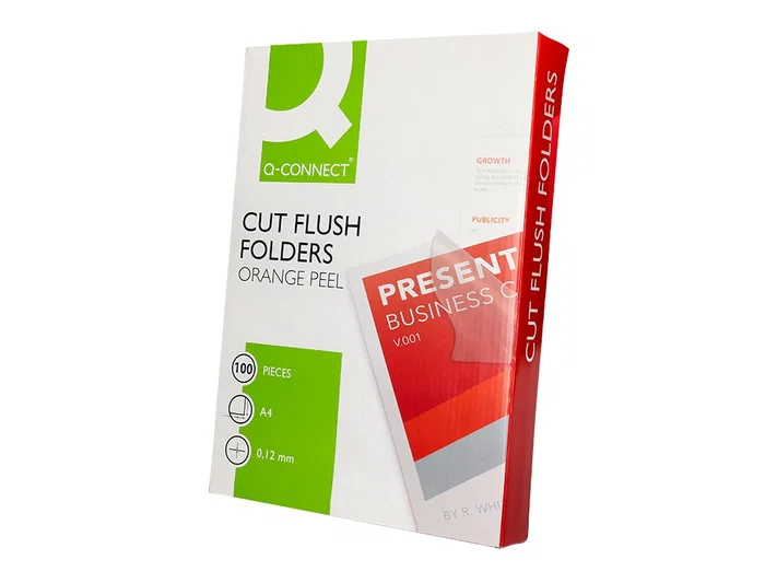 Q-connect Carpeta Dossier Uñero Plástico DIN A4 120 Micras Transparente Caja 100 Unidades