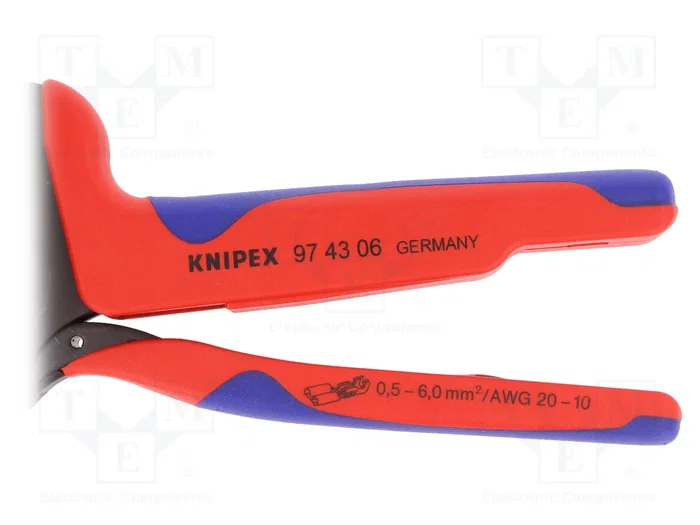 KNIPEX Crimpadora para terminales de cable y conectores aislados 0,5-6mm²