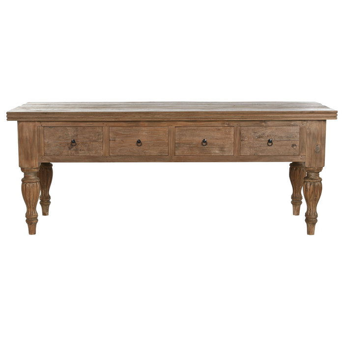 DKD Home Decor Consola Teca Reciclada 4 Cajones 80 x 78 x 220 cm