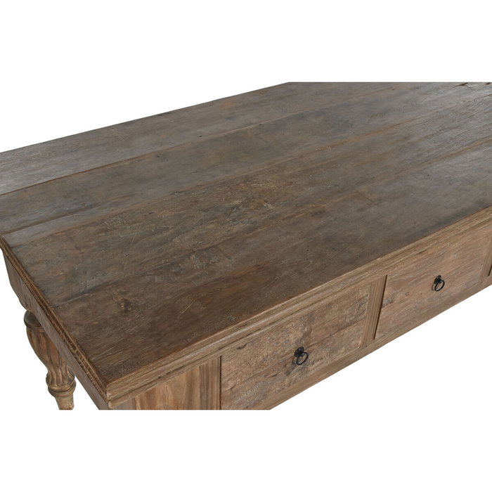 DKD Home Decor Consola Teca Reciclada 4 Cajones 80 x 78 x 220 cm