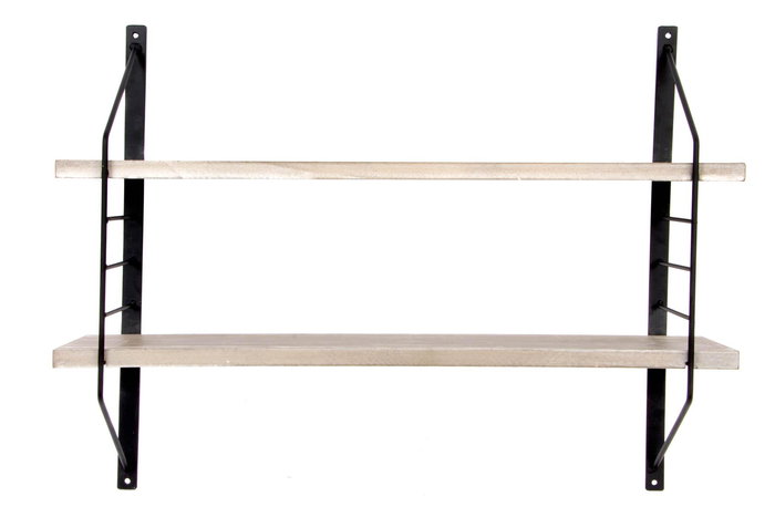 DKD Home Decor Estanteria Loft Negro MDF Hierro 14 x 45 x 60 cm (2 Unidades) DKD Home Decor Estanteria Loft Negro MDF Hierro 14 x 45 x 60 cm (2 Unidades)