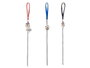 Mascow Correa de Cadena para Perro o Gato, Acero y Poliéster, Longitud 1.2m, Ancho 1.7 cm, Colores Surtidos (Azul, Negro, Rojo) (Set de 24)