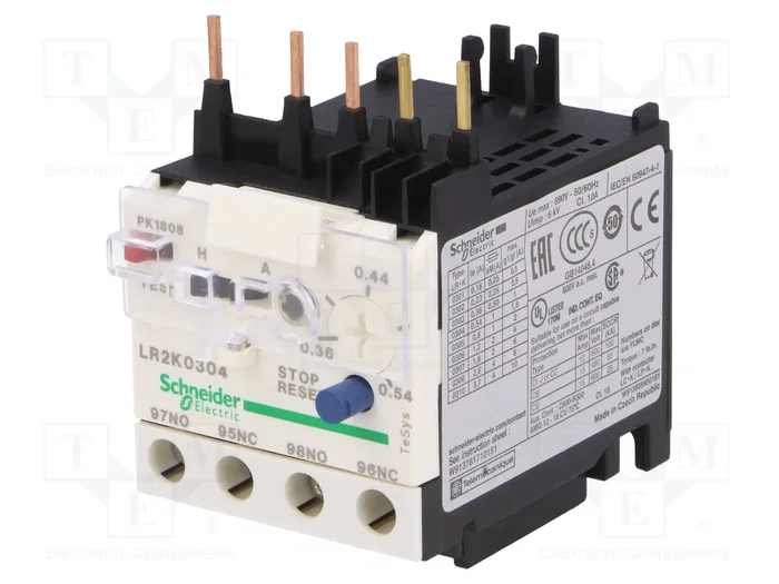SCHNEIDER ELECTRIC Relé térmico TeSys K 0,36÷0,54A NO + NC SCHNEIDER ELECTRIC Relé térmico TeSys K 0,36÷0,54A NO + NC