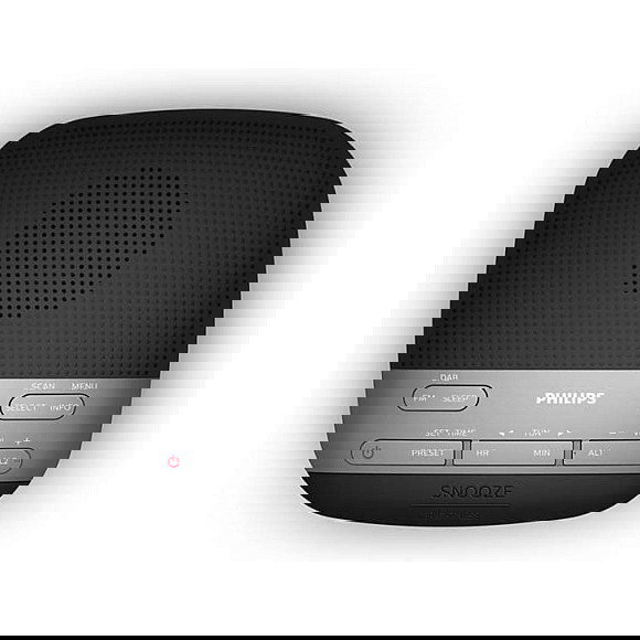 Philips TAR3505/12 Reloj Despertador Radio con DAB+, FM, Pantalla LCD, Alarma y Vibrador - Negro/Gris
