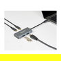 DeLOCK Hub USB 3.2 Gen 2 Tipo C Externo, 4 Puertos (2x USB-A + 2x USB-C), 10 Gbps, Aluminio Gris, Conector USB-C, 0.12m Cable, Plug & Play