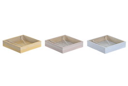 DKD Home Decor Servilleteros Bandana Pastel MDF y Metal Surtidos
