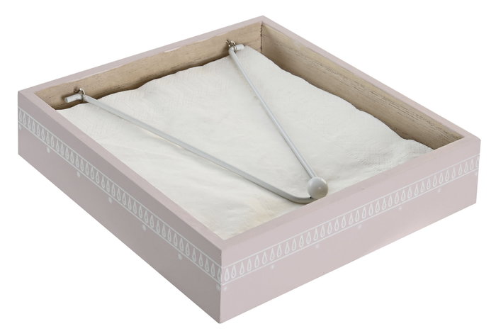 DKD Home Decor Servilleteros Bandana Pastel MDF y Metal Surtidos