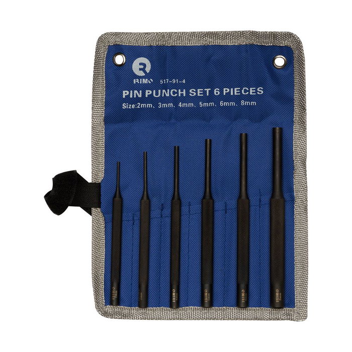 Irimo 517-91-4 Juego 6 Botadores Cilíndricos Largos 2, 3, 4, 5, 6, 8 mm en Estuche